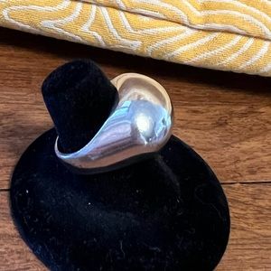 Vintage heavy sterling silver dome ring
